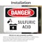 Signmission Sulfuric Acid Danger Sign, Vinyl Decal, 10in W x 7in L, 2PK OS-2PACK-DS-D-710-L-2044 - alternate 4